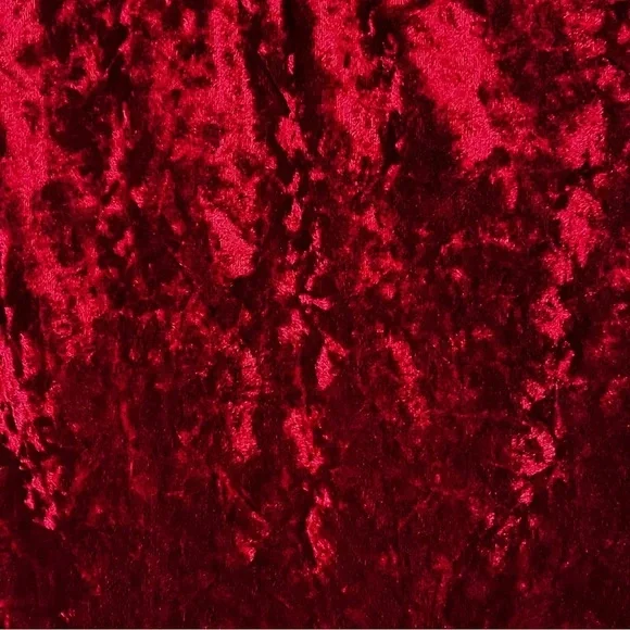 Watermelon | Vtg Crimson Red Crushed Velvet Sleeveless Top, Medium - Picture 2 of 6